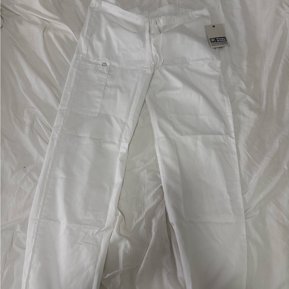 White Women's Scrub Pants